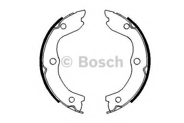 Тормозные колодки барабанные BOSCH 0 986 487 698