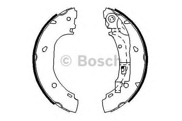 Тормозные колодки барабанные BOSCH 0 986 487 701
