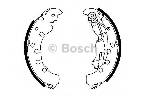 Тормозные колодки барабанные BOSCH 0 986 487 702