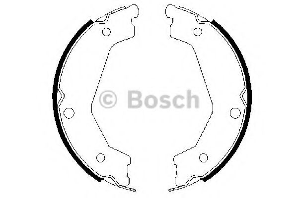 Тормозные колодки барабанные BOSCH 0 986 487 708