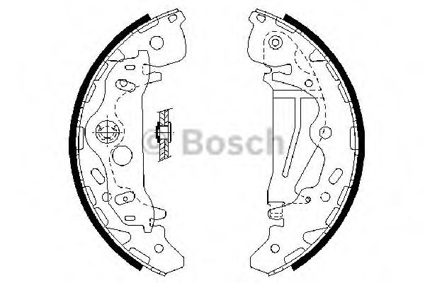 Тормозные колодки барабанные BOSCH 0 986 487 709