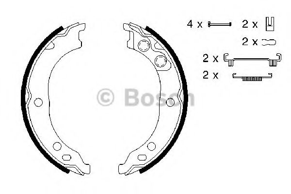Тормозные колодки барабанные BOSCH 0 986 487 712