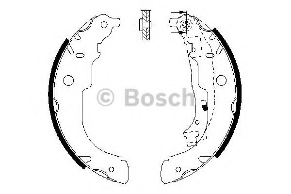 Тормозные колодки барабанные BOSCH 0 986 487 721