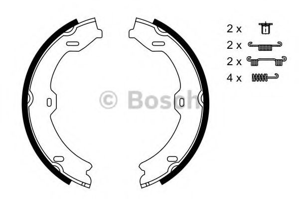 Тормозные колодки барабанные BOSCH 0 986 487 725