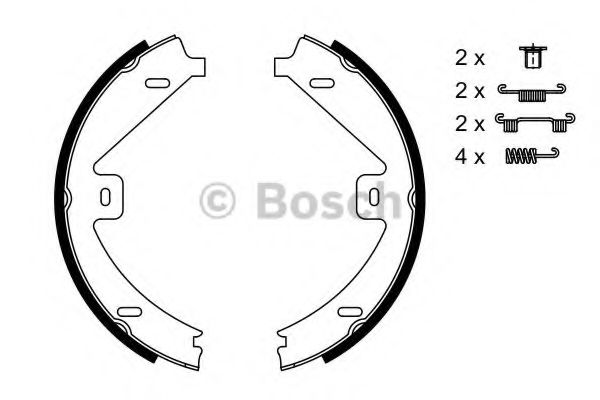 Тормозные колодки барабанные BOSCH 0 986 487 752