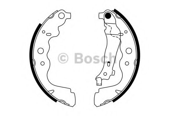 Тормозные колодки барабанные BOSCH 0 986 487 754