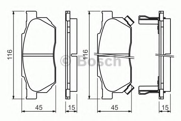 Тормозные колодки BOSCH 0 986 490 440