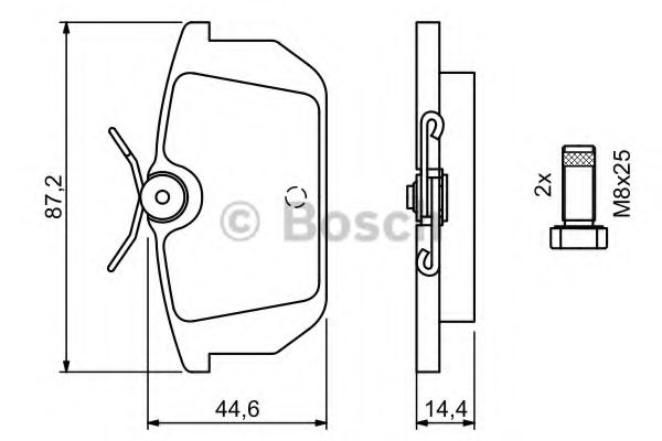 Тормозные колодки BOSCH 0 986 491 030