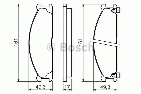 Тормозные колодки BOSCH 0 986 493 480
