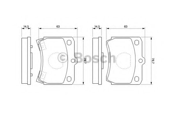 Тормозные колодки BOSCH 0 986 493 550
