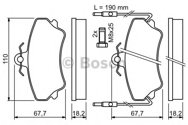 Тормозные колодки BOSCH 0 986 494 056