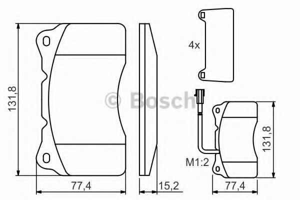Тормозные колодки BOSCH 0 986 494 069
