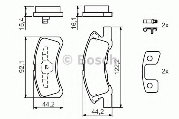 Тормозные колодки BOSCH 0 986 494 134