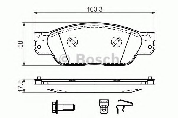 Тормозные колодки BOSCH 0 986 494 141