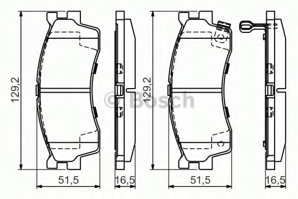 Тормозные колодки BOSCH 0 986 494 146