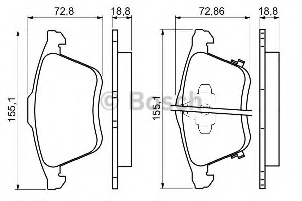 Тормозные колодки BOSCH 0 986 494 149
