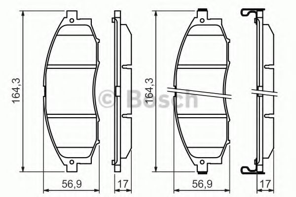 Тормозные колодки BOSCH 0 986 494 152