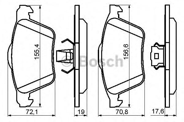 Тормозные колодки BOSCH 0 986 494 158 Тормозные колодки BOSCH 0 986 494 158