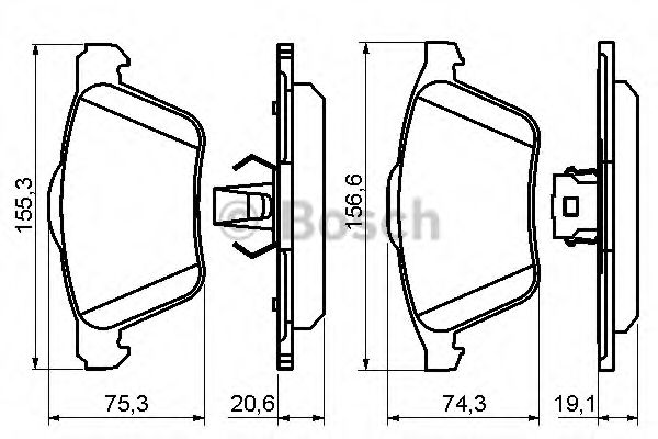 Тормозные колодки BOSCH 0 986 494 159 Тормозные колодки BOSCH 0 986 494 159