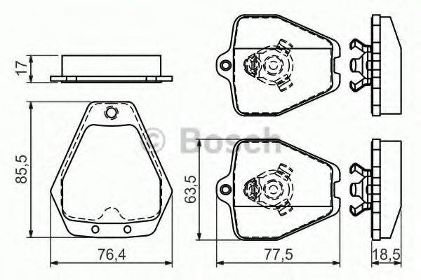 Тормозные колодки BOSCH 0 986 494 215