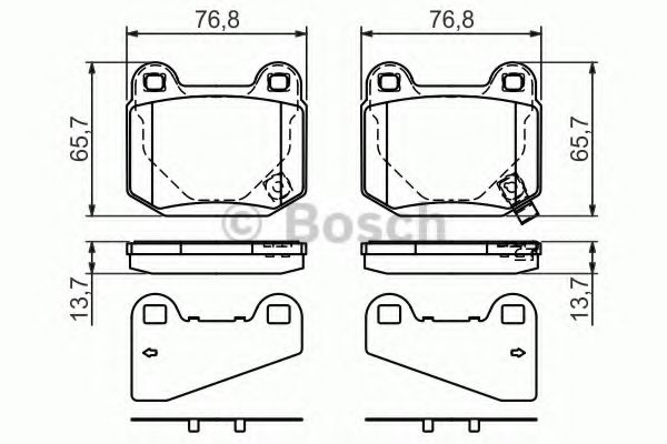 Тормозные колодки BOSCH 0 986 494 229