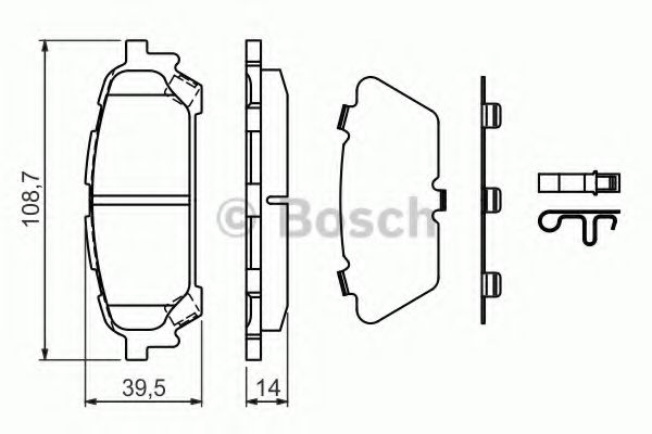 Тормозные колодки BOSCH 0 986 494 232