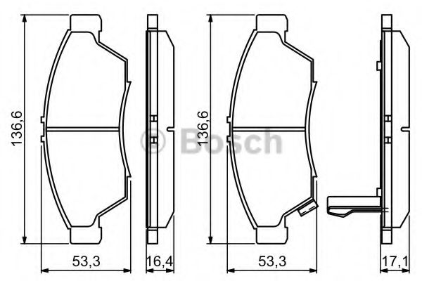 Тормозные колодки BOSCH 0 986 494 238