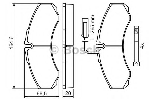Тормозные колодки BOSCH 0 986 494 239