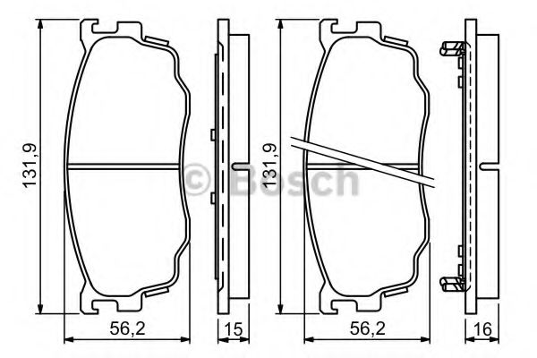 Тормозные колодки BOSCH 0 986 494 258