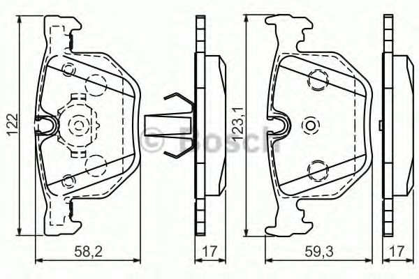 Тормозные колодки BOSCH 0 986 494 286