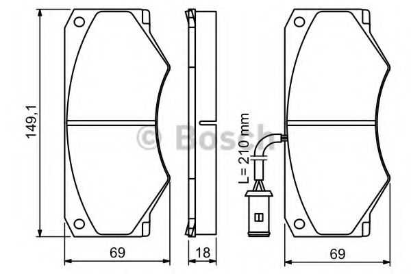 Тормозные колодки BOSCH 0 986 494 301