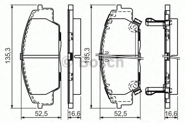 Тормозные колодки BOSCH 0 986 494 311