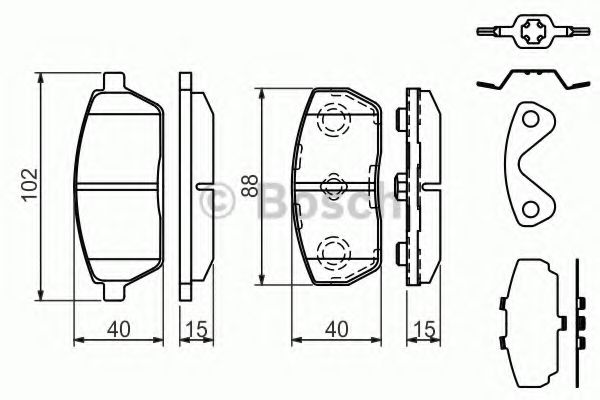 Тормозные колодки BOSCH 0 986 494 312