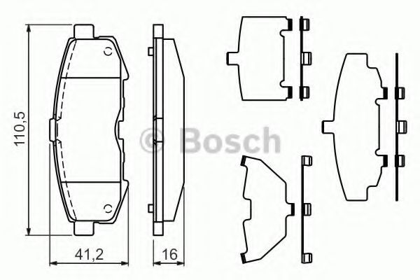 Тормозные колодки BOSCH 0 986 494 319