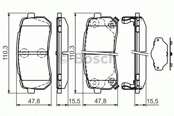 Тормозные колодки BOSCH 0 986 494 327