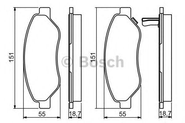 Тормозные колодки BOSCH 0 986 494 345