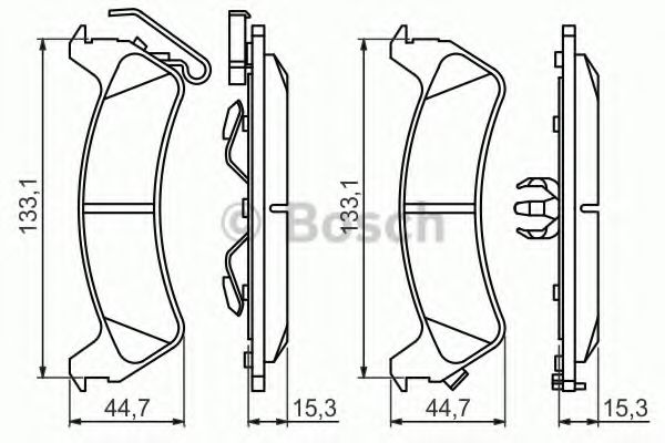 Тормозные колодки BOSCH 0 986 494 348