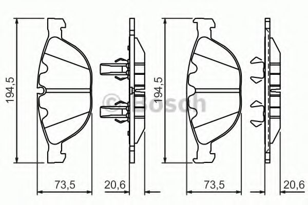 Тормозные колодки BOSCH 0 986 494 349