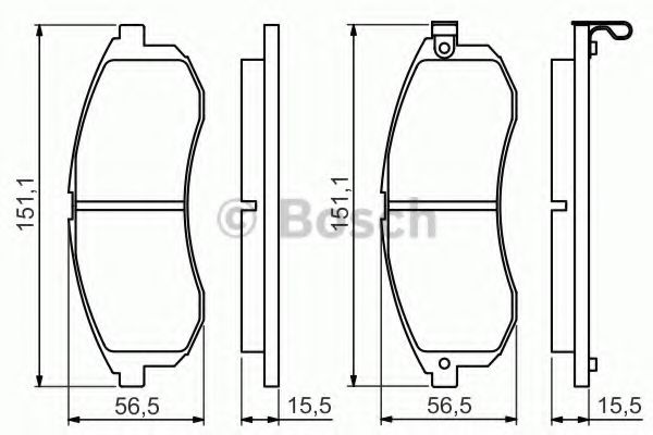 Тормозные колодки BOSCH 0 986 494 362