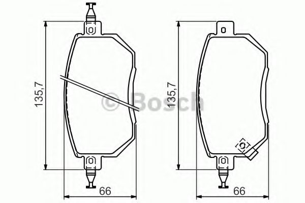 Тормозные колодки BOSCH 0 986 494 366