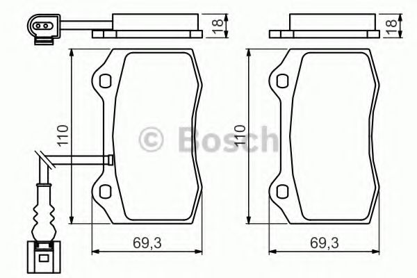 Тормозные колодки BOSCH 0 986 494 367
