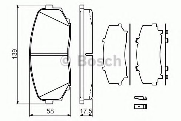 Тормозные колодки BOSCH 0 986 494 375