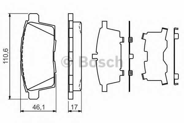 Тормозные колодки BOSCH 0 986 494 376