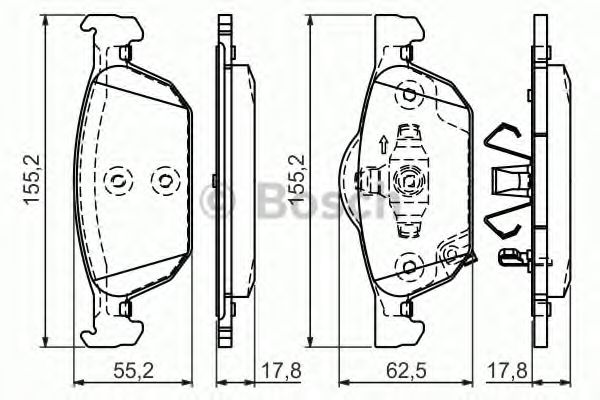 Тормозные колодки BOSCH 0 986 494 383
