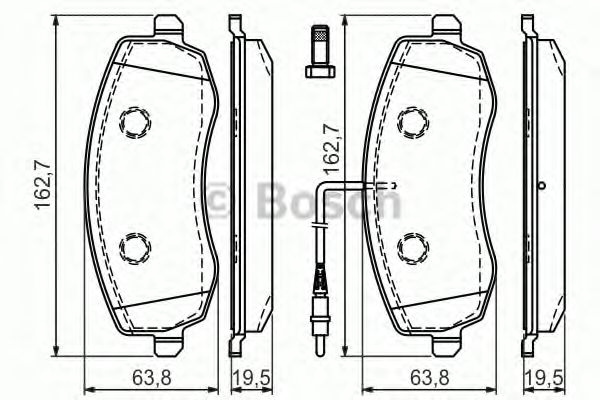 Тормозные колодки BOSCH 0 986 494 385