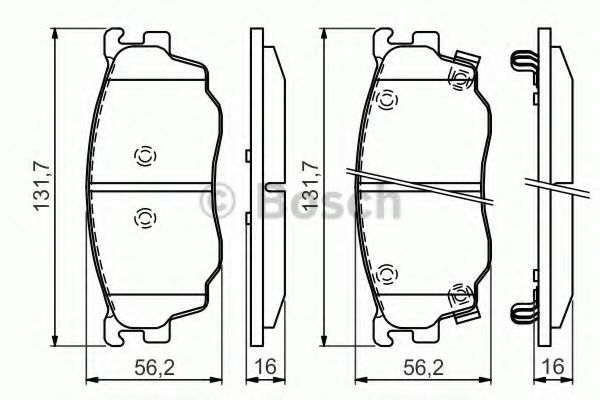 Тормозные колодки BOSCH 0 986 494 394