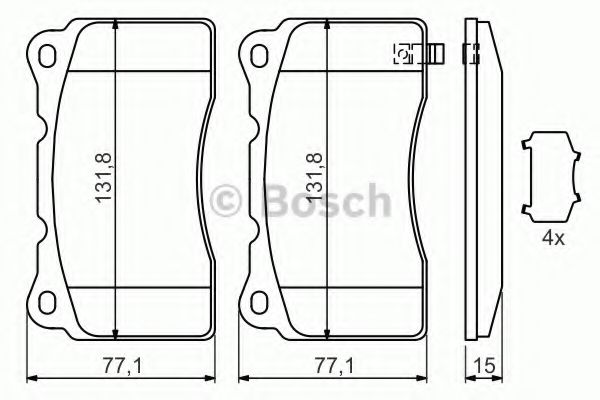 Тормозные колодки BOSCH 0 986 494 395