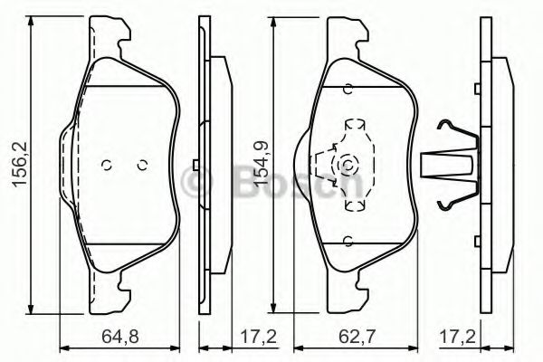Тормозные колодки BOSCH 0 986 494 396