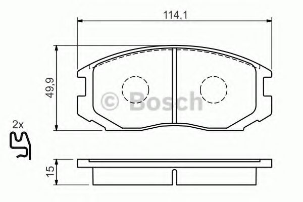 Тормозные колодки BOSCH 0 986 494 397