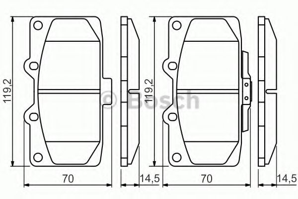 Тормозные колодки BOSCH 0 986 494 398
